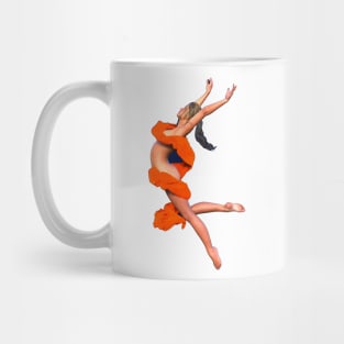 Woman girl dancer leaping in air Mug